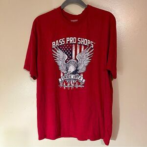 Bass Pro Shops Since 1972 Heather Red Short Sleeve Unisex T-Shirt Adult Large